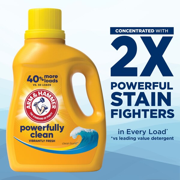 Arm & Hammer Liquid Laundry Detergent, Clean Burst, 28 Loads