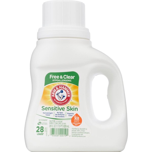 Arm & Hammer Sensitive Skin Free & Clear Liquid Detergent, 28 oz