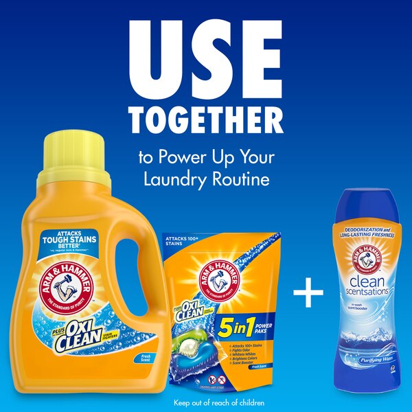 Arm & Hammer Oxi Clean Stain Fighters Detergent, Fresh Scent, 27.5 oz