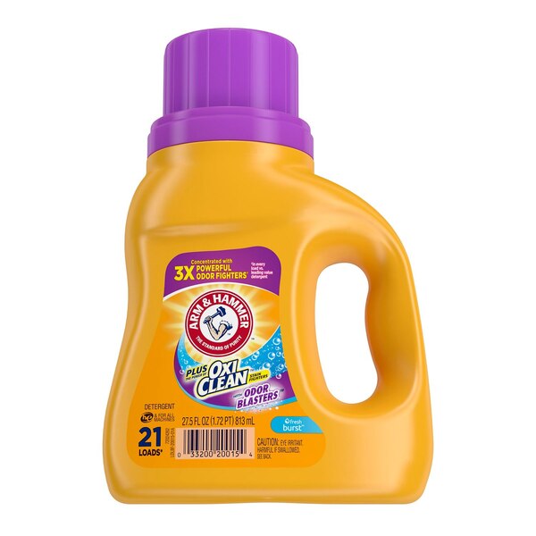 Arm & Hammer Liquid Laundry Detergent Plus Odor Blasters, Fresh Burst, 27.5 oz