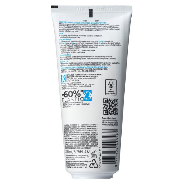 La Roche-Posay Body Moisturizer, Lipikar AP+M Triple Repair for Dry Skin with Niacinamide