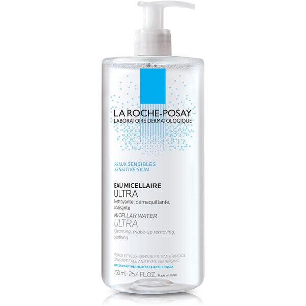La Roche-Posay - Agua micelar de limpieza y desmaquillador para piel sensible, 25.36 oz
