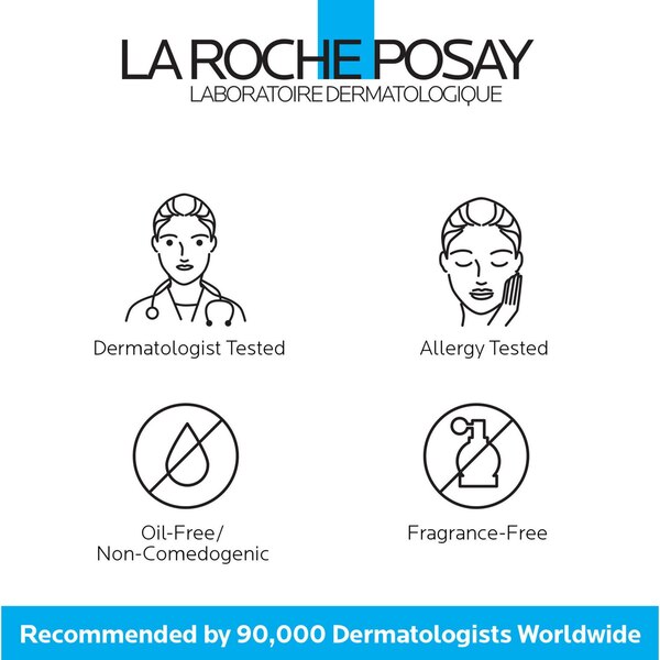 La Roche-Posay Face Sunscreen,Toleriane Double Repair with SPF 30 & Niacinamide, 3.38 OZ