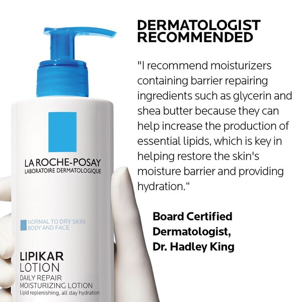 La Roche-Posay Lipikar Moisturizing Body Lotion with Shea Butter, 13.5 OZ