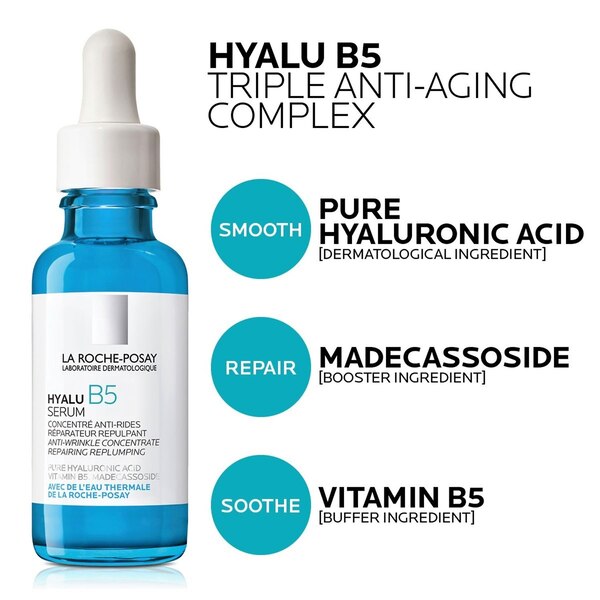 La Roche-Posay Hyalu B5 Pure Hyaluronic Acid Face Serum with Vitamin B5 for Fine Lines