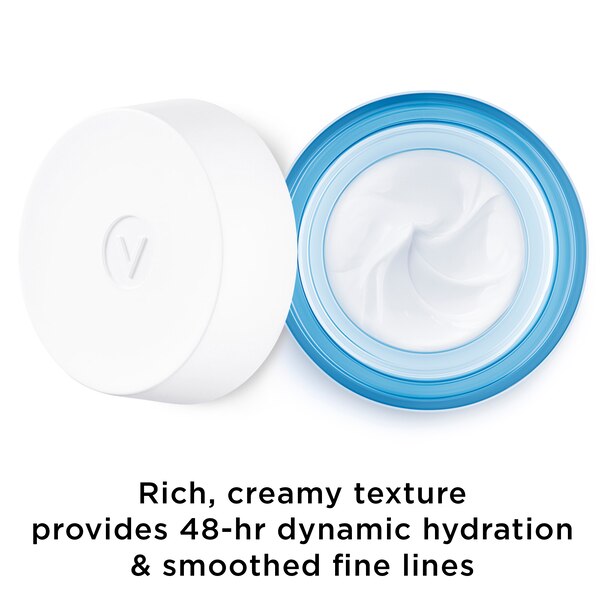 Vichy Aqualia Thermal Rich Cream Face Moisturizer with Hyaluronic Acid, 1.69 OZ
