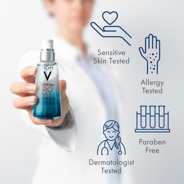Vichy Mineral 89 Hydrating Face Serum with Hyaluronic Acid, 1.01 OZ