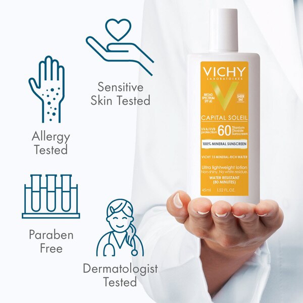 Vichy Capital Soleil Tinted Mineral Face Sunscreen SPF 60, 1.52 OZ