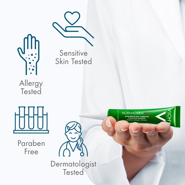 Vichy Normaderm S.O.S Acne Rescue Spot Corrector, Acne Spot Treatment for Face, 0.67 OZ