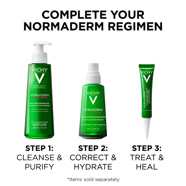 Vichy Normaderm S.O.S Acne Rescue Spot Corrector, Acne Spot Treatment for Face, 0.67 OZ