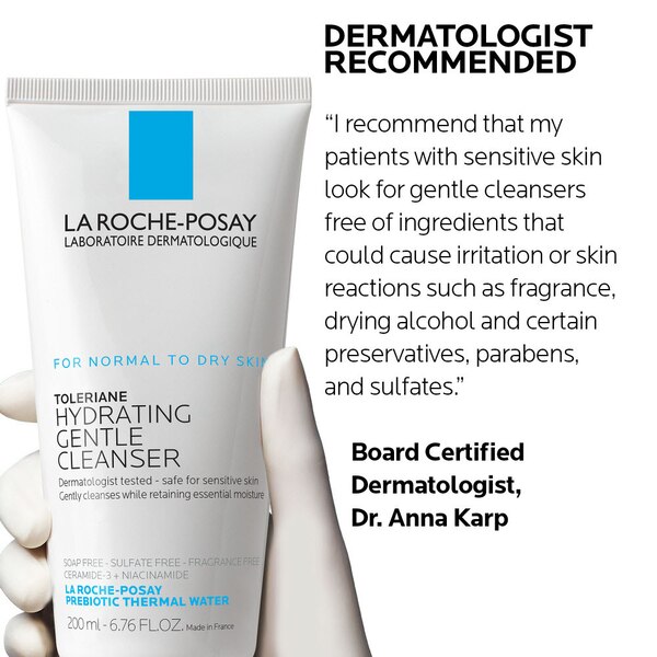 La Roche-Posay Toleriane Hydrating Face Cleanser, Gentle Face Wash