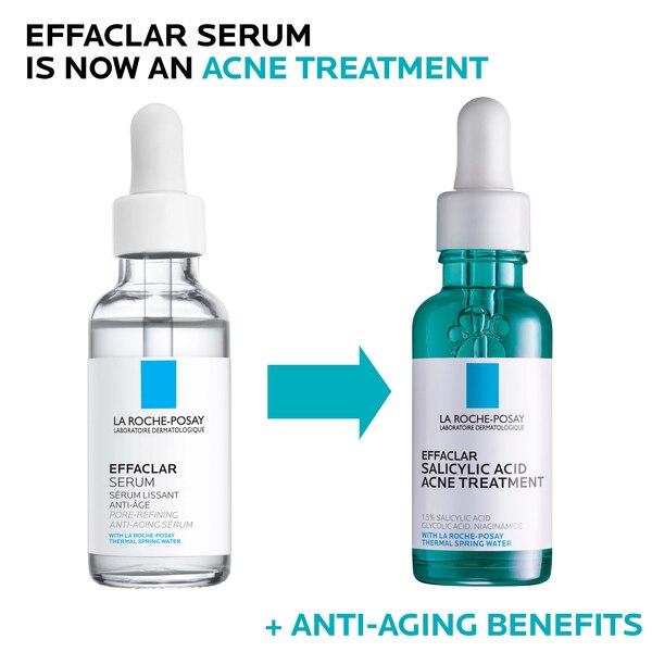 La Roche-Posay Effaclar Acne Treatment Face Serum, Salicylic Acid  Serum Treatment, 1.01 OZ