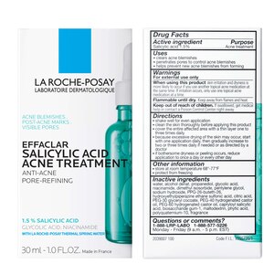 La Roche-Posay Effaclar Acne Treatment Face Serum, Salicylic Acid  Serum Treatment, 1.01 OZ