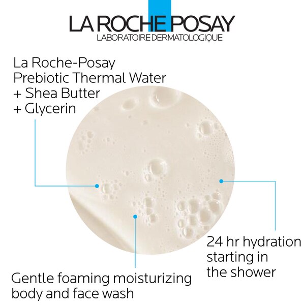 La Roche-Posay Lipikar Wash AP+ Body & Face Wash Pump for Extra Dry Skin, 13.5 OZ