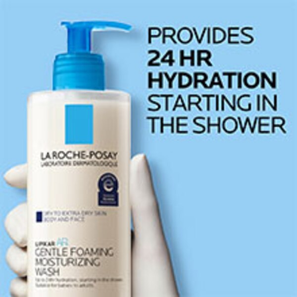 La Roche-Posay Lipikar Wash AP+ Body & Face Wash Pump for Extra Dry Skin, 13.5 OZ