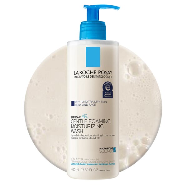 La Roche-Posay Lipikar Wash AP+ Body & Face Wash Pump for Extra Dry Skin, 13.5 OZ