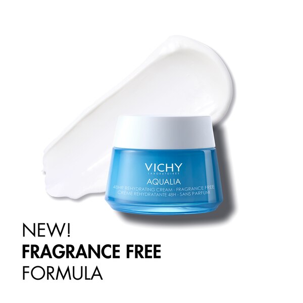 Vichy Aqualia Thermal Face Moisturizer for Dry Skin with Hyaluronic Acid, 1.69 OZ
