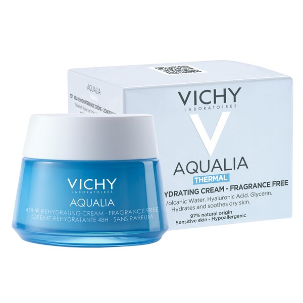 Vichy Aqualia Thermal Face Moisturizer for Dry Skin with Hyaluronic Acid, 1.69 OZ