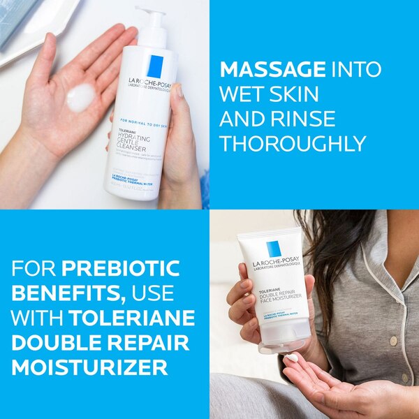 La Roche-Posay Toleriane Hydrating Gentle Face Cleanser with Ceramide, 1.69 OZ