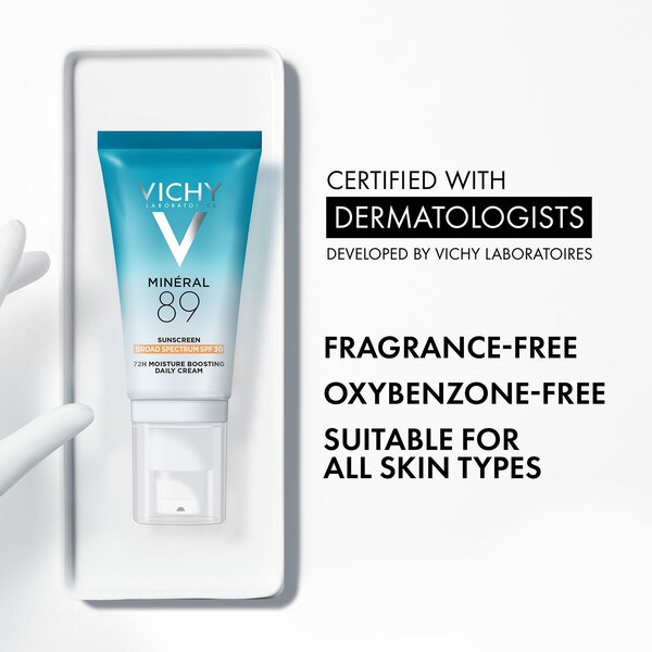 Vichy Mineral 89 72H Moisture Boosting Daily UV Shield, SPF 30
