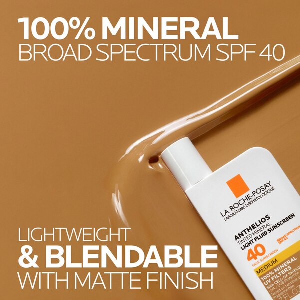 La Roche-Posay Anthelios Tinted Mineral Light Fluid Sunscreen, SPF 40, Medium