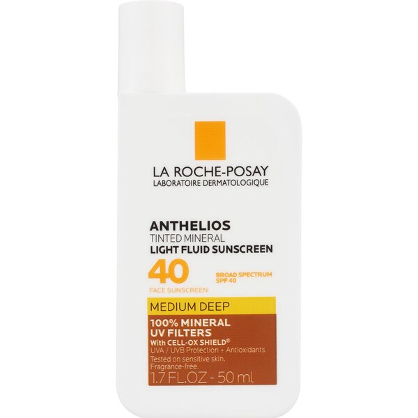 La Roche-Posay Anthelios Tinted Mineral Light Fluid Sunscreen, SPF 40, Medium Deep