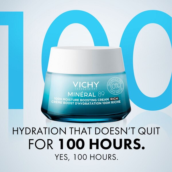 Vichy Minéral 89 100H Rich Cream Fragrance-Free Moisturizer