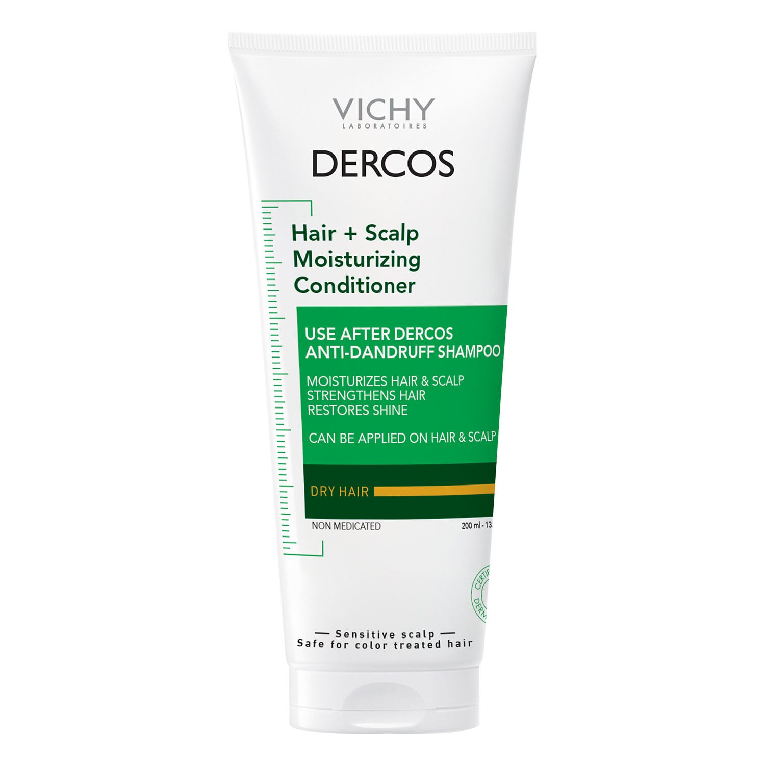 Vichy Dercos Hair + Scalp Anti-Dandruff Moisturizing Conditioner, 6.7 OZ