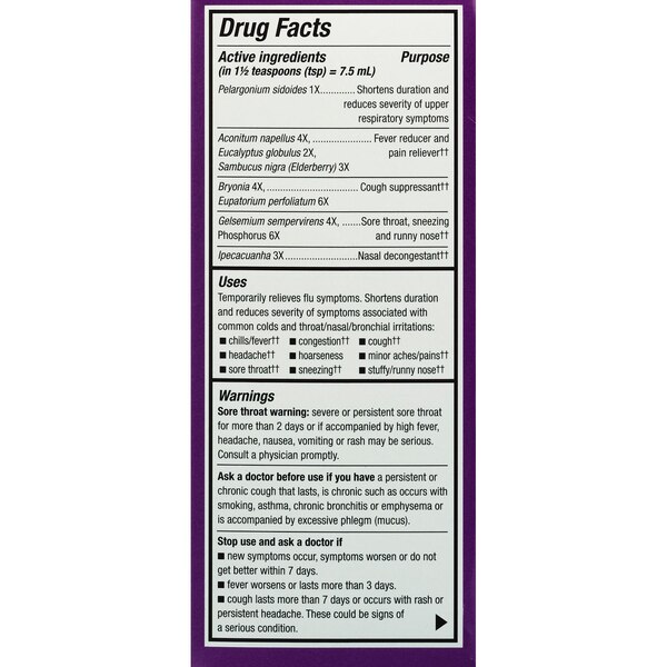 Nature's Way Branded Phytomedicines Umcka Elderberry Intensive Syrup, 4 OZ