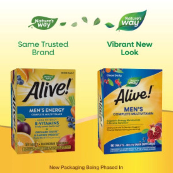 Nature's Way Alive! Men's Energy Multivitamin Tablets, 50 CT