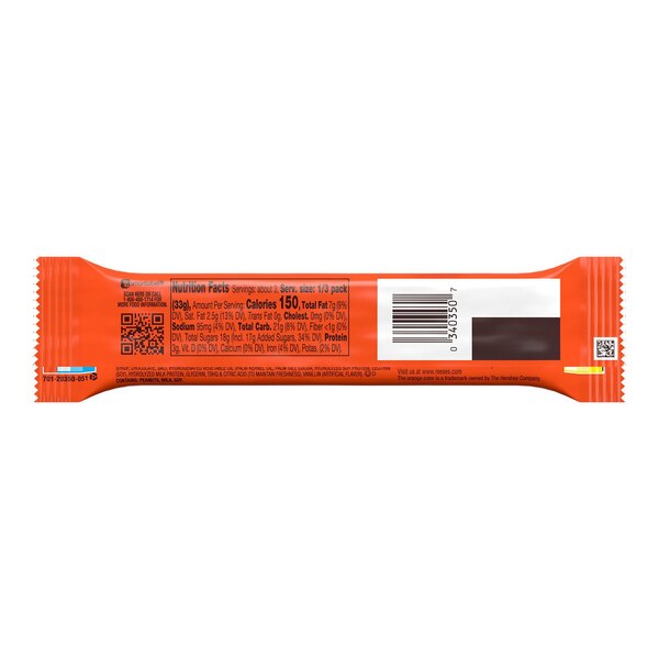 Reese's Fast Break Milk Chocolate, Peanut Butter and Nougat King Size Candy, 3.5 oz
