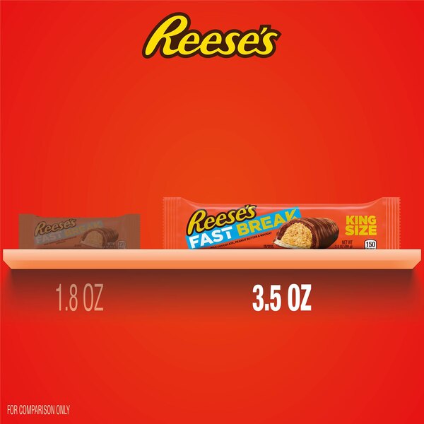 Reese's Fast Break Milk Chocolate, Peanut Butter and Nougat King Size Candy, 3.5 oz