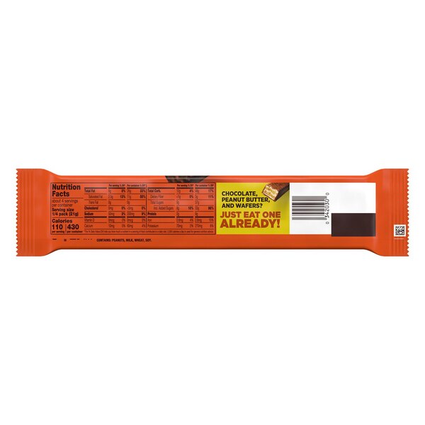 Reese's Sticks Milk Chocolate Peanut Butter Wafer King Size Candy, 3 oz