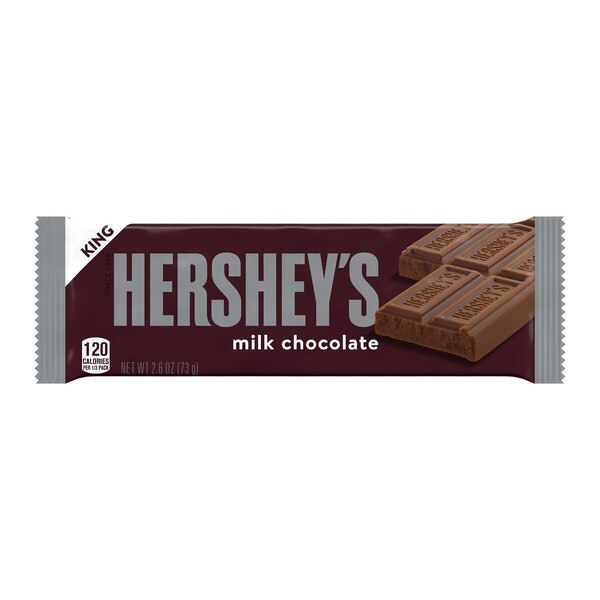 Hershey's Milk Chocolate King Size Candy, 2.6 oz