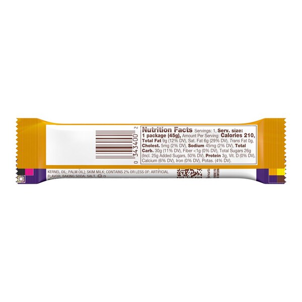 Cadbury Caramello Milk Chocolate and Creamy Caramel Candy, 1.6 oz