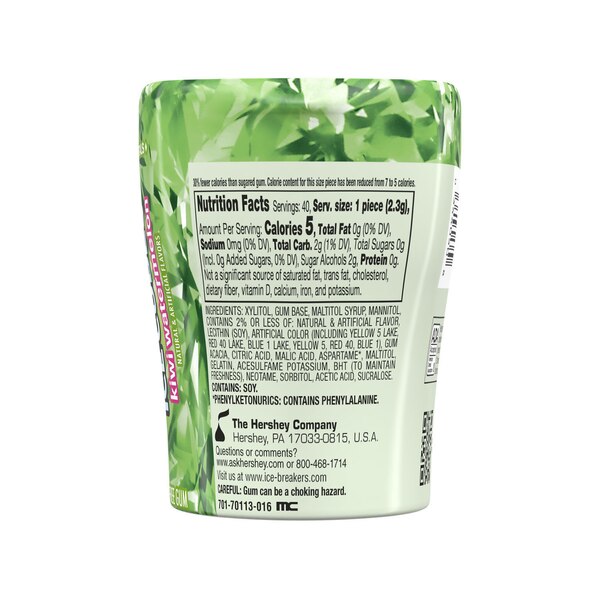 Ice Breakers Ice Cubes Sugar Free Kiwi Watermelon Gum, 3.24 oz