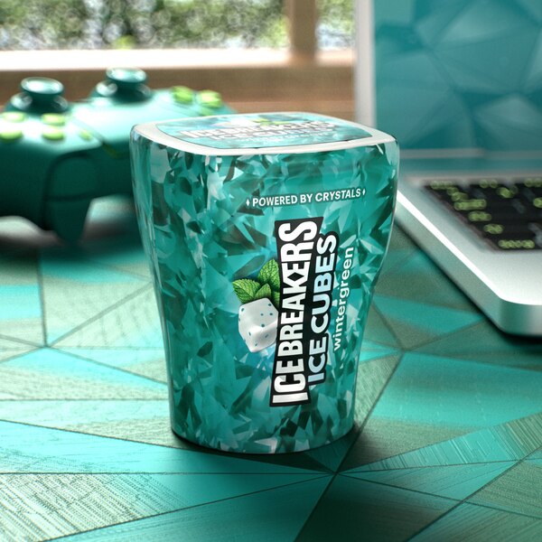 Ice Breakers Ice Cubes Wintergreen Sugar Free Gum, 40 ct, 3.37 oz