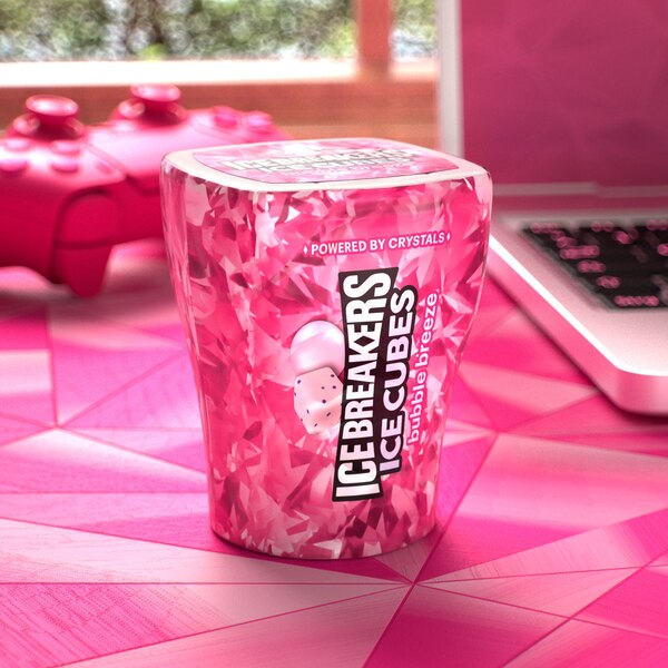 Ice Breakers Ice Cubes Sugar Free Chewing Gum Bottle, 40 ct, 3.24 oz