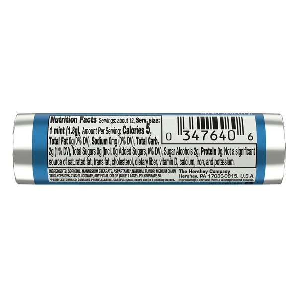 Breath Savers, Peppermint Flavored Sugar Free Breath Mints, 0.75 oz