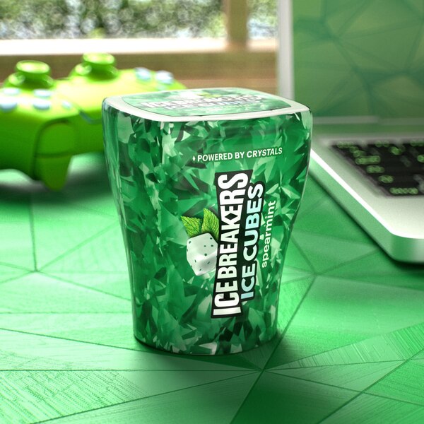 Ice Breakers Ice Cubes Spearmint Sugar Free Gum, 40 ct, 3.24 oz