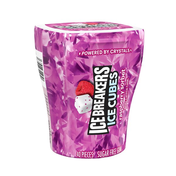 Ice Breakers Ice Cubes Sugar Free Chewing Gum Bottle, 40 ct, 3.24 oz