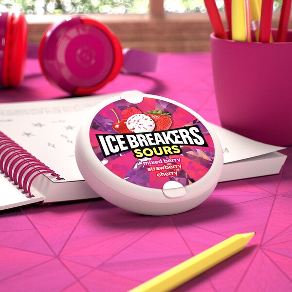 Ice Breakers Sours, Sugar free, Assorted Fruit, 1.5 oz