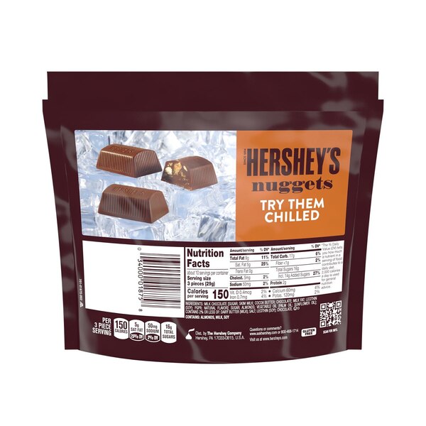 Hesrshey's Nuggets Extra Creamy Milk Chocolate, Toffee and Almonds Candy Bars, Individually Wrapped, 10.2 oz