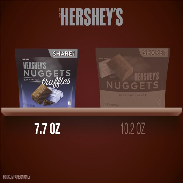 Hershey's Nuggets Milk Chocolate Truffles Candy, 7.7 oz
