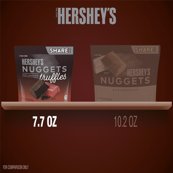 Hershey's Nuggets Dark Chocolate Truffles Candy, 7.7 oz