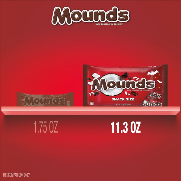 Mounds, Dark Chocolate & Coconut Snack Size Candy Bars, 11.3 oz