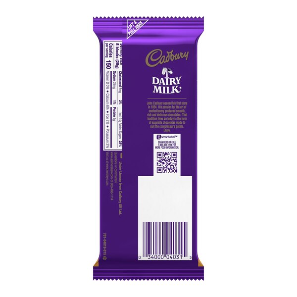 Cadbury Milk Chocolate With Roasted Almonds, 3.5 oz