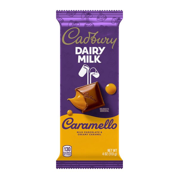 Cadbury Dairy Milk Caramello Milk Chocolate Caramel Candy, 4 oz