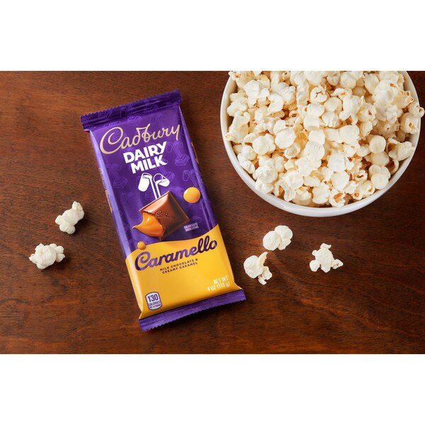 Cadbury Dairy Milk Caramello Milk Chocolate Caramel Candy, 4 oz