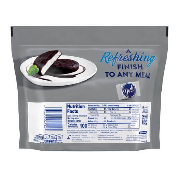 York Dark Chocolate Peppermint Patties, Candy Share Pack, 10.1 oz